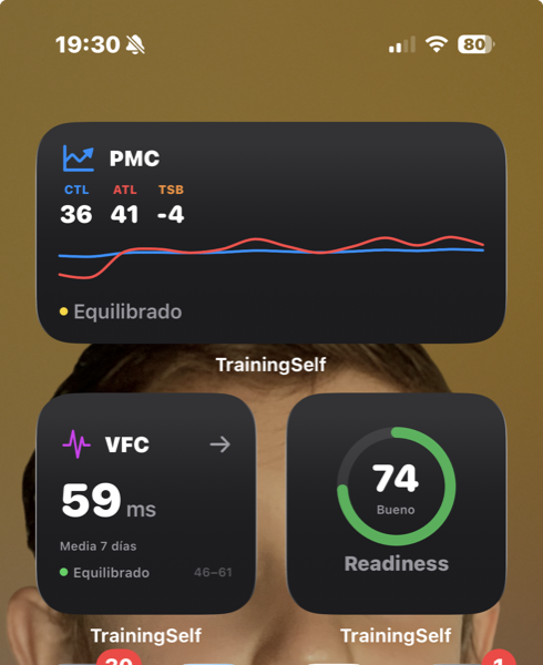 TrainingSelf iOS Widgets — PMC, VFC, Readiness on home screen